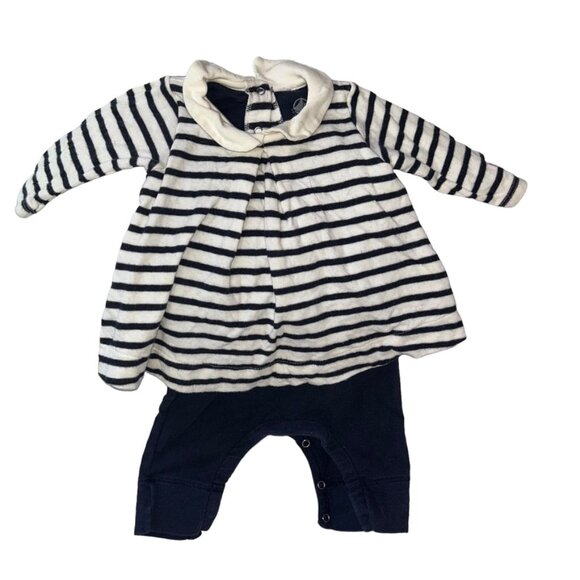 petit Bateau paris france French Breton Nautical stripe top/pants one pi… - Picture 1 of 5